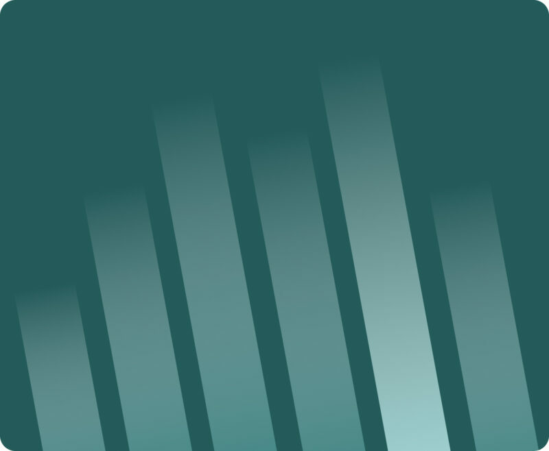 A graph with subtle green lines trending upwards, representing a simplified analysis of brand competitiveness, positioning, and performance against similar product alternatives.