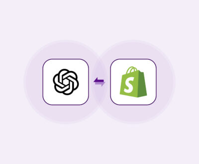 Logos que ejemplifican la alianza entre Shopify y OpenAI
