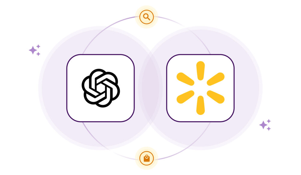 Logos que simbolizan la alianza entre Walmart y OpenAI