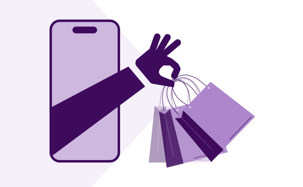 Representación gráfica del comercio online en España en 2025