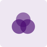 Three circles merging icon