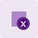 Rectangle with an X icon