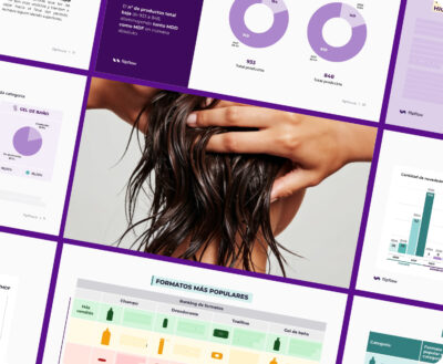 Personal care market analysis report showing product volume trends, category popularity for shampoos and deodorants, and a ranking of the most popular formats and brands in the sector.
