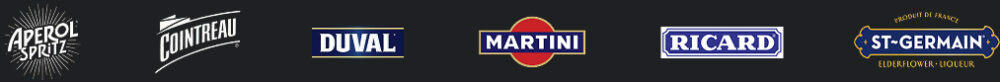 Logos: Aperol, Duval, Martini, Ricard