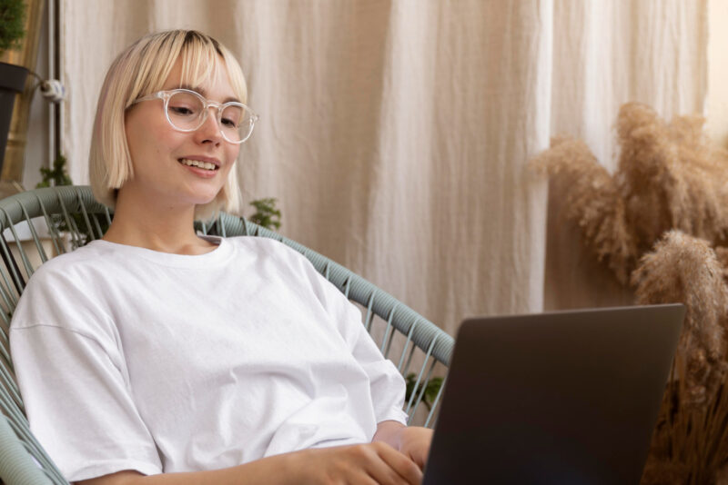 image 164 Woman using her laptop